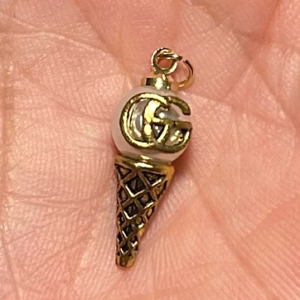 Upcycled GG ice cream cone charm RARE